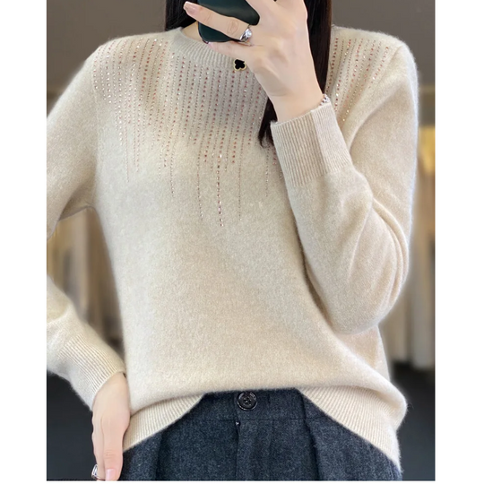 EB | Sweatshirt - Weicher Strickpullover mit funkelnden Details