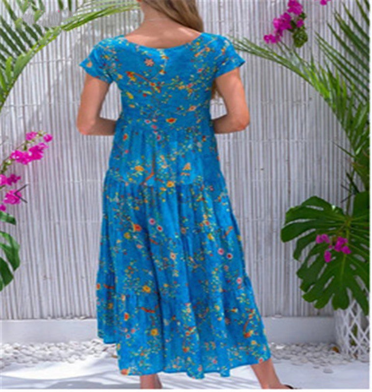 Damen Strandkleid aus leichtem, atmungsaktivem Baumwollmaterial von EB