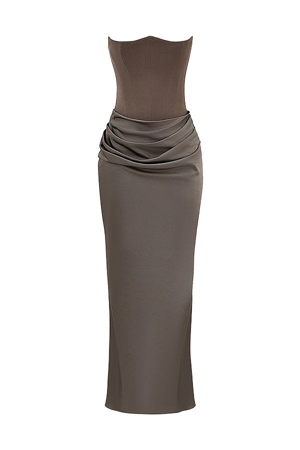 EB | Trägerloses Korsett Maxi Kleid