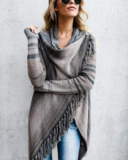 EB | Herbst und Winter Mittellange Strickjacke