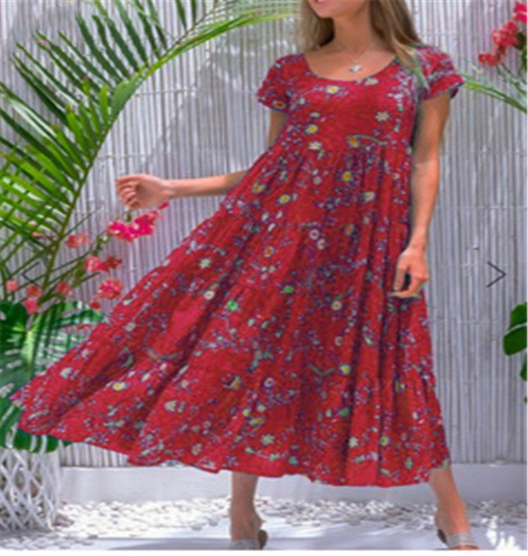 Damen Strandkleid aus leichtem, atmungsaktivem Baumwollmaterial von EB
