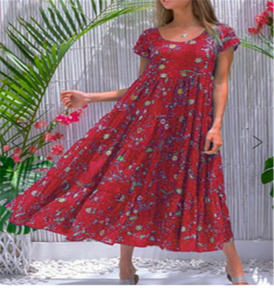 Damen Strandkleid aus leichtem, atmungsaktivem Baumwollmaterial von EB