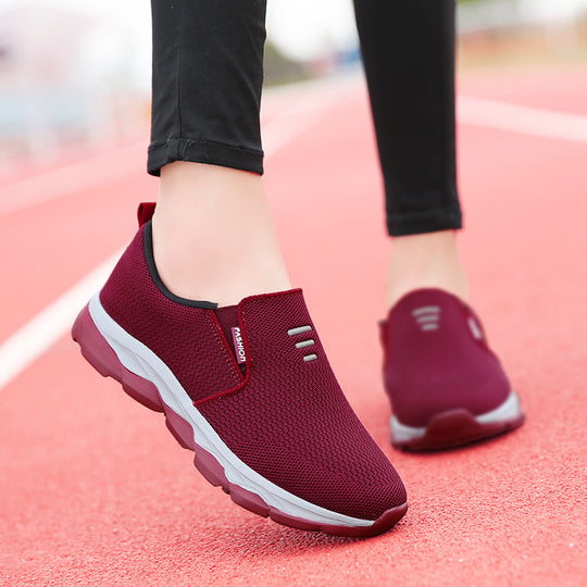 Damen Bequeme Slip-On Sneakers mit atmungsaktivem Obermaterial EB