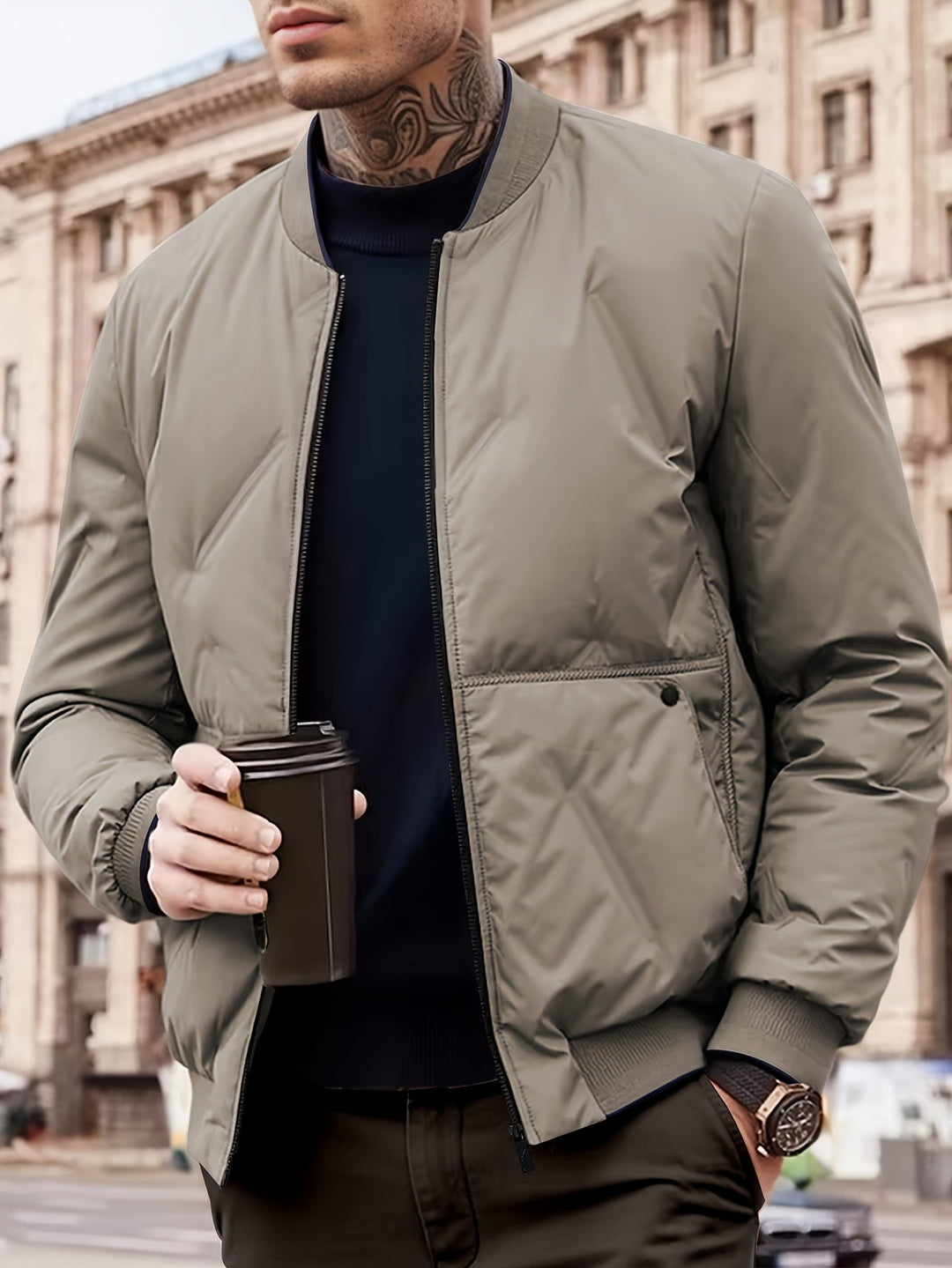 EB | Moderne Bomberjacke Polyester Stil und Komfort