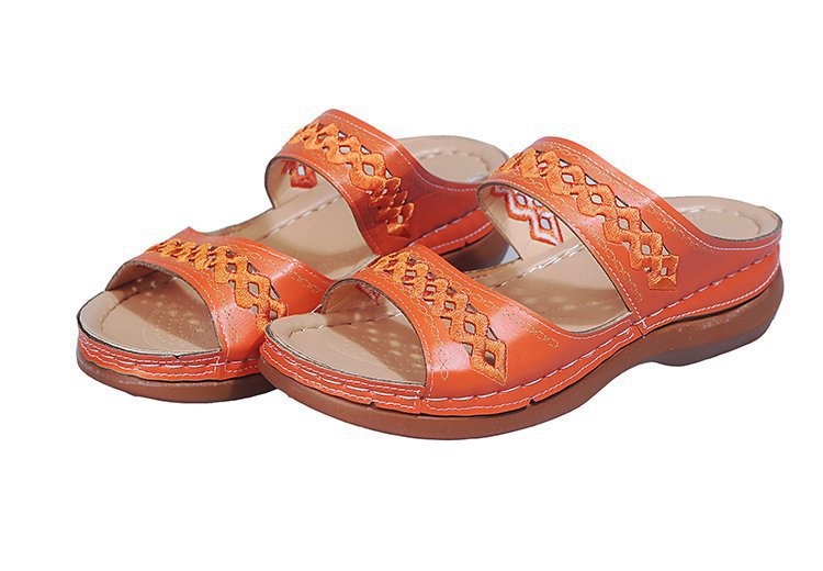 Damen bequeme Pantolette mit raffiniertem Schnitt und atmungsaktivem Obermaterial EB
