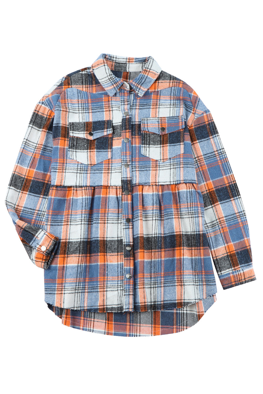 EB | Checkered Shirt With A-cut Cotton Blend Ideal for Everyday Look