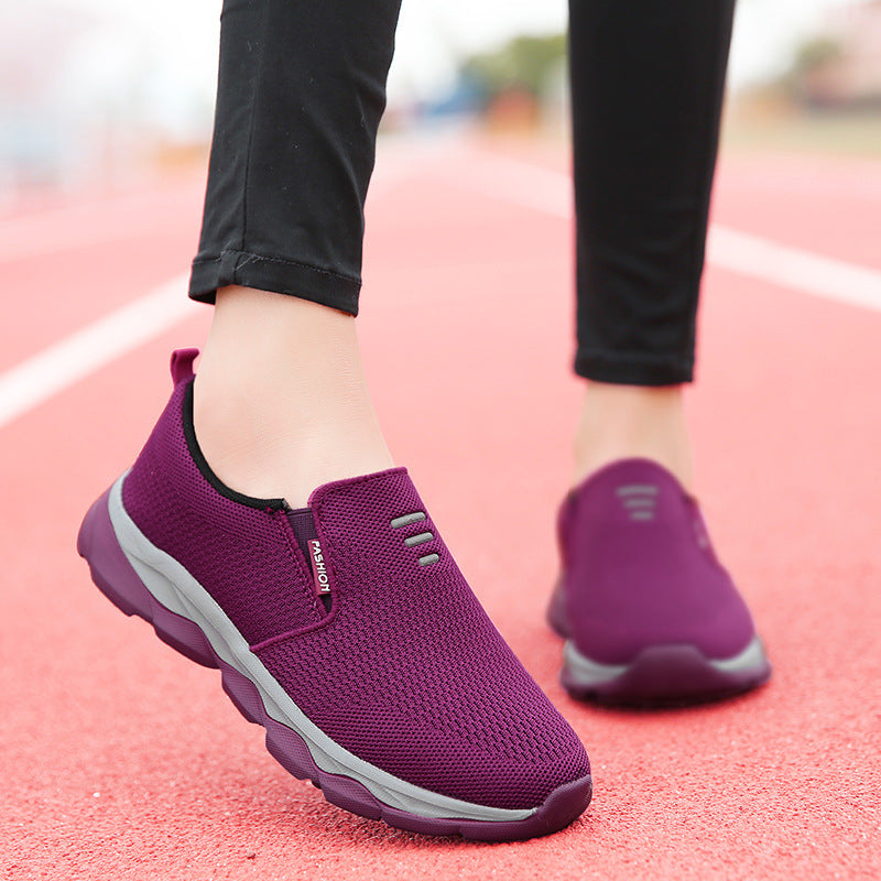 Damen Bequeme Slip-On Sneakers mit atmungsaktivem Obermaterial EB