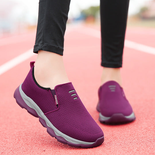 Damen Bequeme Slip-On Sneakers mit atmungsaktivem Obermaterial EB