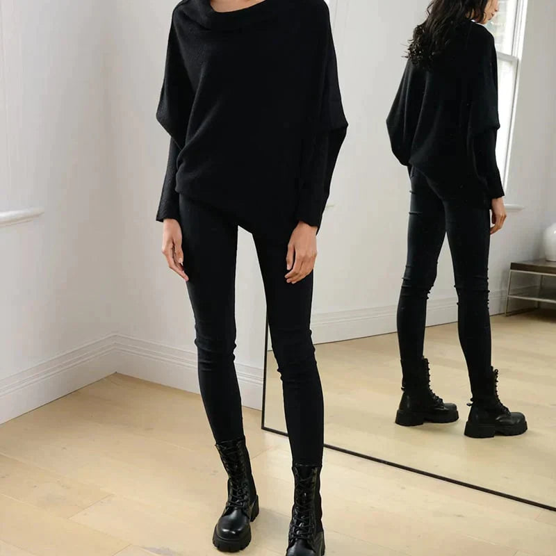 EB | Asymmetrisch drapierter Pullover
