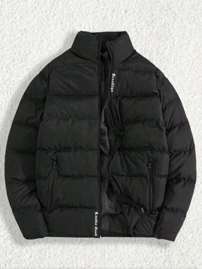 EB | Gepolsterte Jacke mit Hohem Kragen Reißverschluss Warm und Leichtgewicht