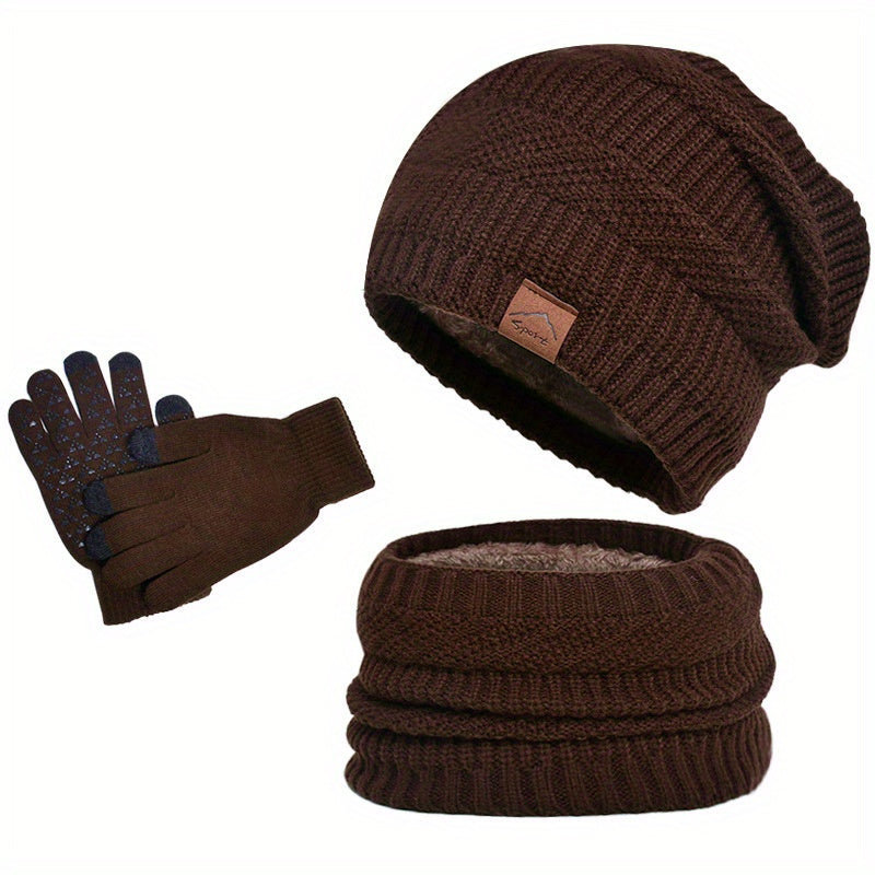 EB - Freizeit Winter Plüsch 3-teiliges Set für Männer