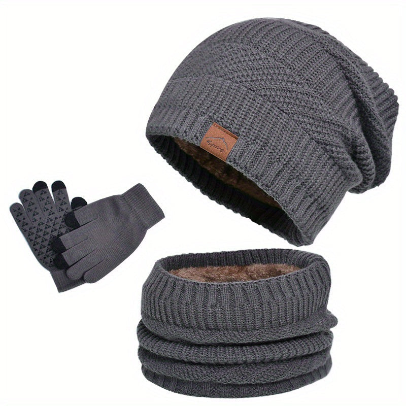 EB - Freizeit Winter Plüsch 3-teiliges Set für Männer