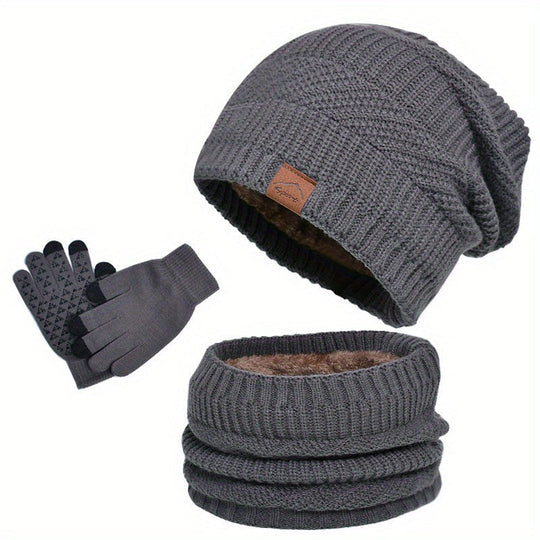EB - Freizeit Winter Plüsch 3-teiliges Set für Männer