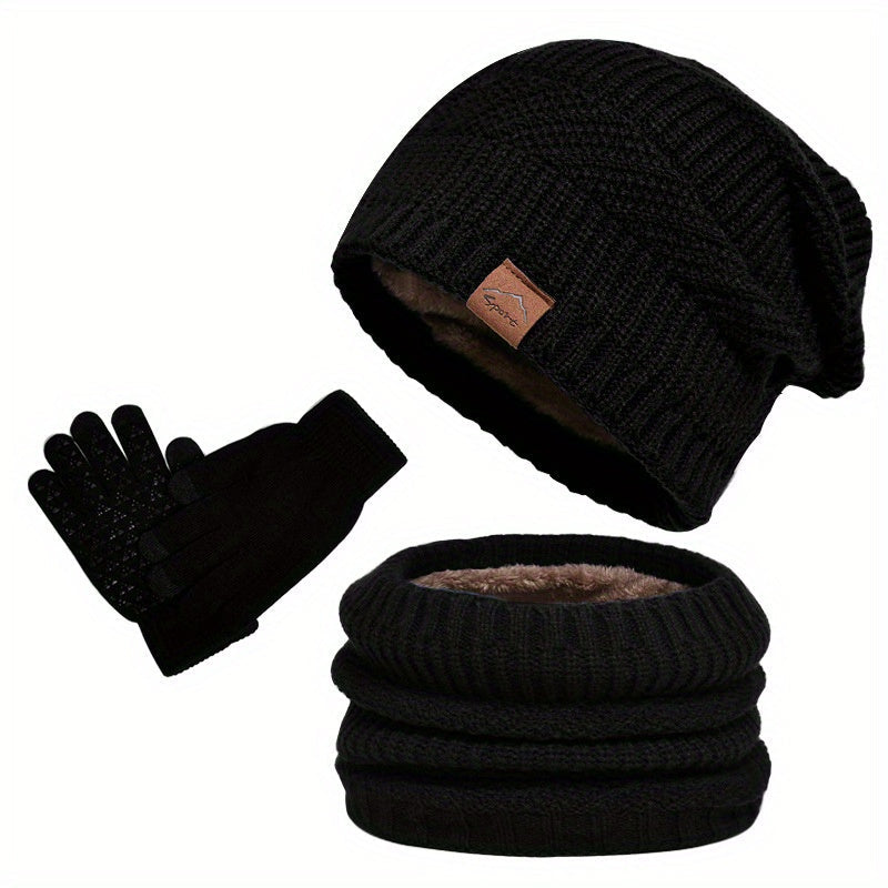 EB - Freizeit Winter Plüsch 3-teiliges Set für Männer