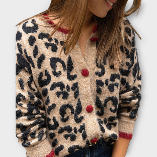 EB | Braun Leopard Strickjacke