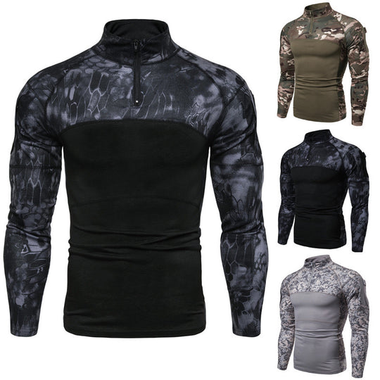 Herren Sportlicher Langarmpullover mit strukturiertem Design und praktischem Reißverschluss EB