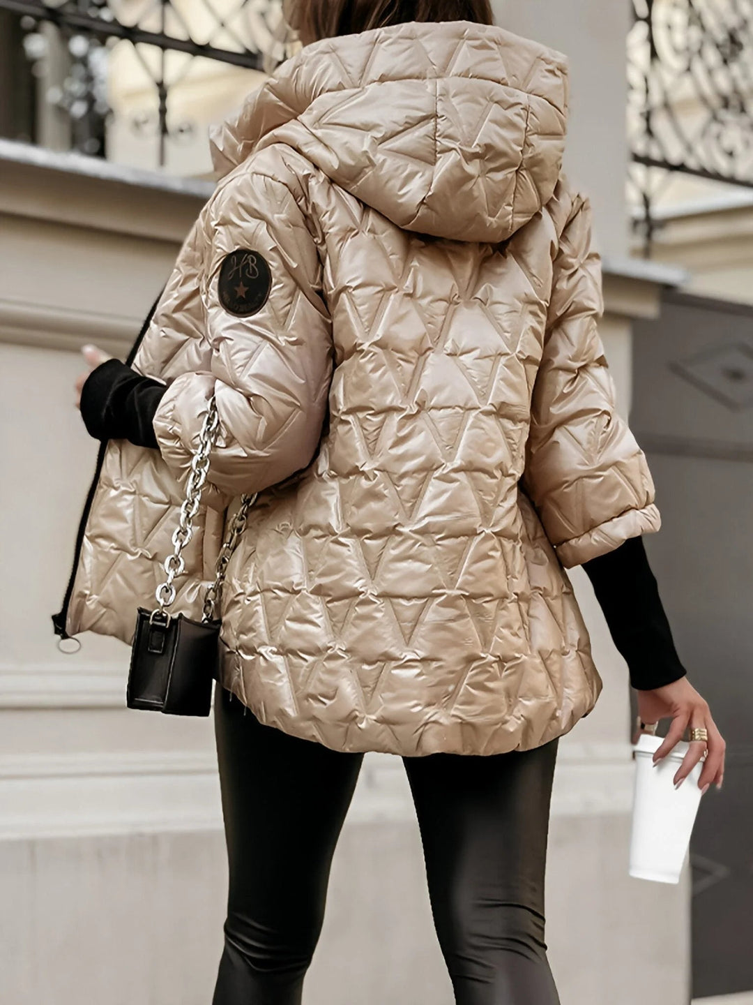 EB | Gemütliche Patchwork Baumwolljacke für Einen Geschichteten Look Im Lässigen Stil