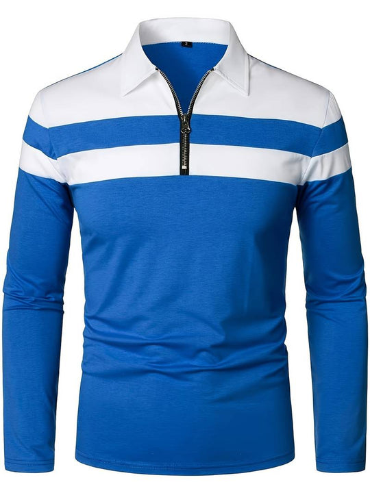 EB – langärmliges poloshirt mit reißverschluss