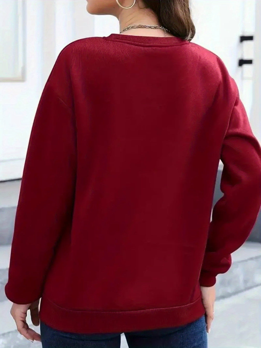 EB | Jul Sweatshirt mit Print Baumwolle Goldener Weihnachtsbaum Design