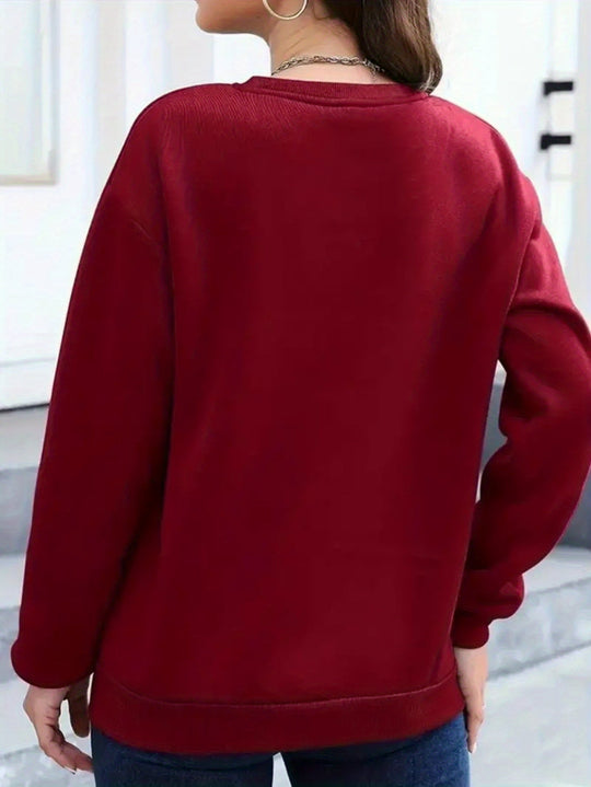 EB | Jul Sweatshirt mit Print Baumwolle Goldener Weihnachtsbaum Design