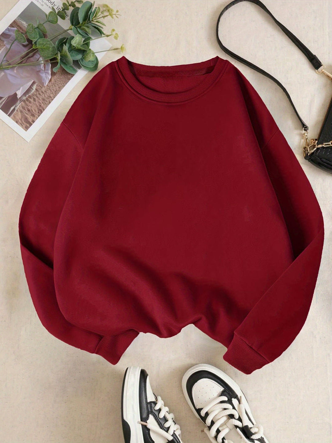 EB | Jul Sweatshirt mit Print Baumwolle Goldener Weihnachtsbaum Design
