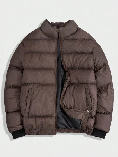 EB | Gepolsterte Jacke mit Hohem Kragen Reißverschluss Warm und Leichtgewicht