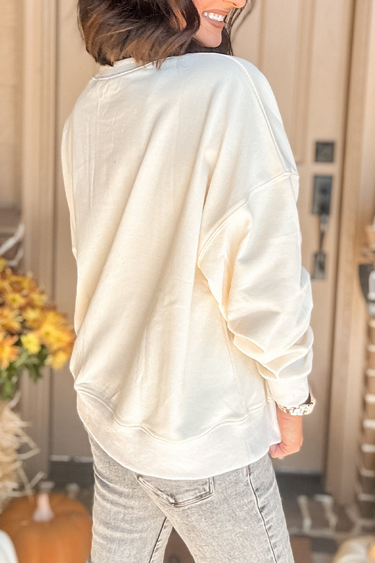 Heidi-Mode | Casual Pumpkin Patch O-Ausschnitt Sweats