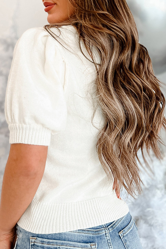 EB | Lässiger Weihnachtsbaum Pailletten Patchwork Halber Turtleneck Pullover