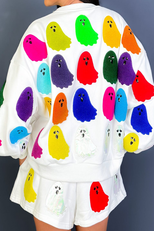 Heidi-Mode | Lässig Täglicher Ghost Pocket Patchwork Kontrast O-Hals Langarm Zwei Teile
