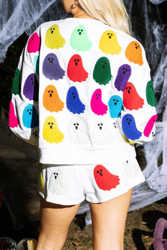 Heidi-Mode | Lässig Täglicher Ghost Pocket Patchwork Kontrast O-Hals Langarm Zwei Teile