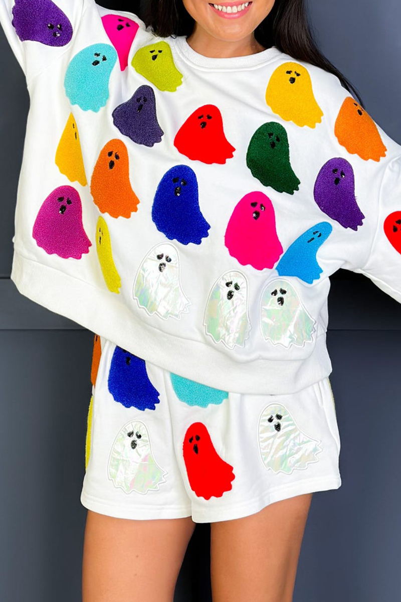 Heidi-Mode | Lässig Täglicher Ghost Pocket Patchwork Kontrast O-Hals Langarm Zwei Teile