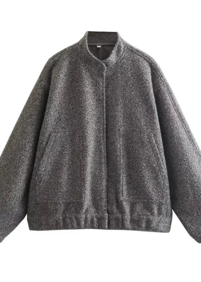 EB | Klassische Bouclé Bomberjacke