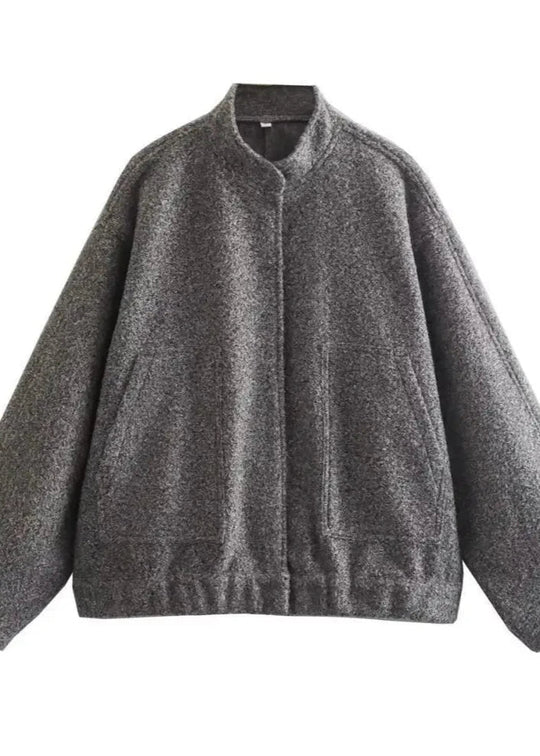 EB | Klassische Bouclé Bomberjacke
