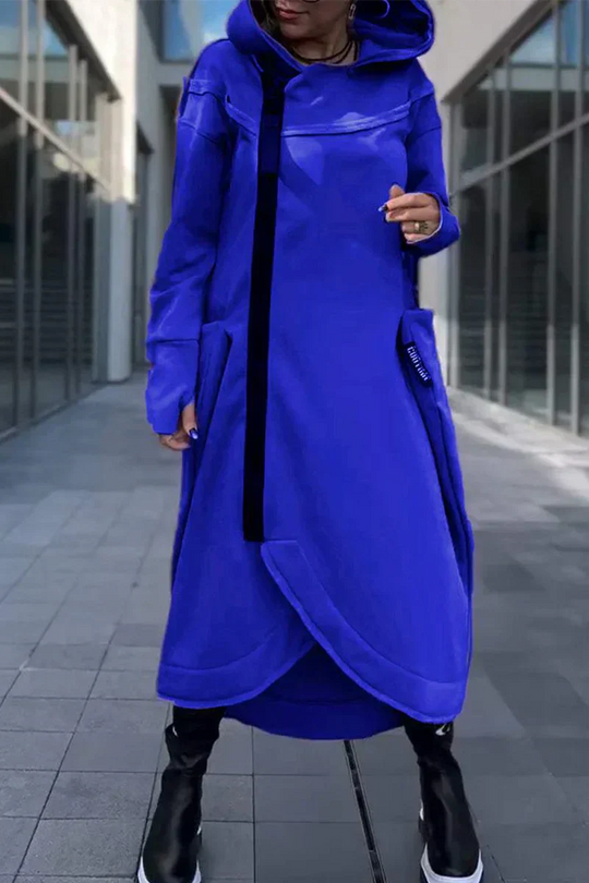 EB | Langes Hoodie-Kleid mit Modernem Schnitt