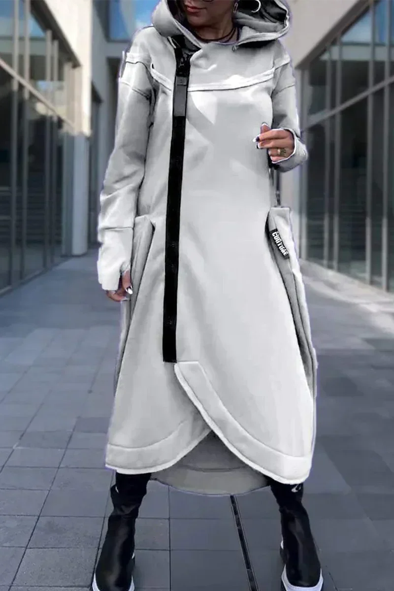 EB | Langes Hoodie-Kleid mit Modernem Schnitt