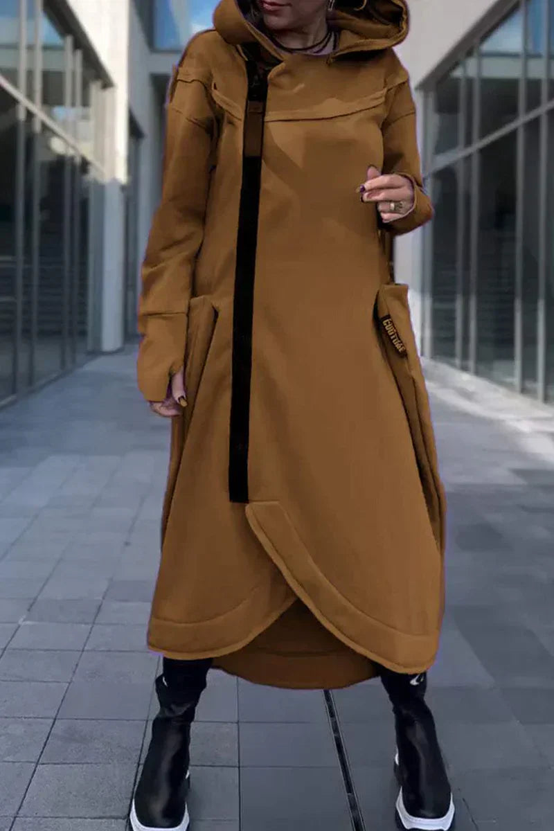 EB | Langes Hoodie-Kleid mit Modernem Schnitt