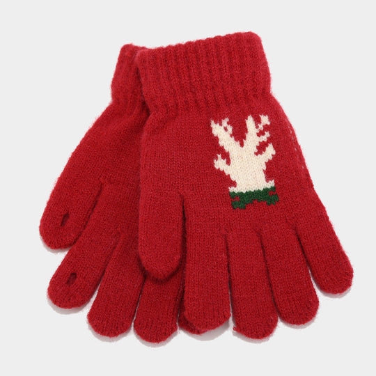EB | Weihnachtsrentier Geweih Schal Hut Handschuhe Dreiteiliges Set (3 Farben)