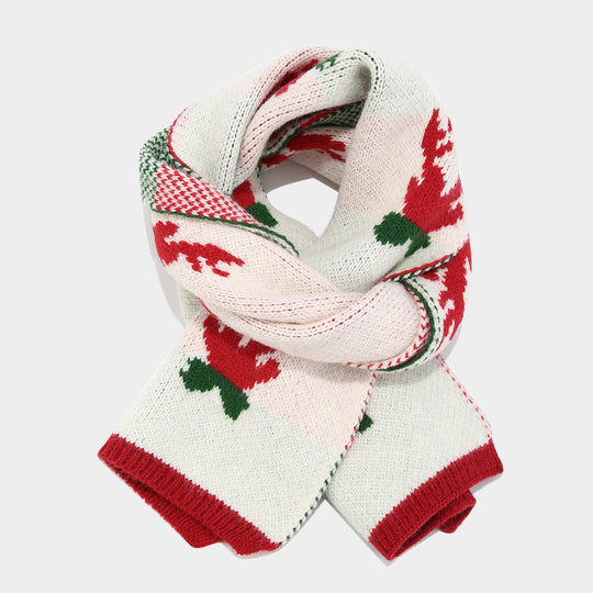 EB | Weihnachtsrentier Geweih Schal Hut Handschuhe Dreiteiliges Set (3 Farben)