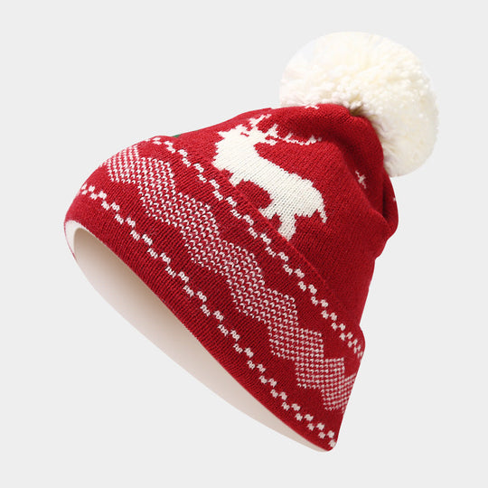 EB | Weihnachtsrentiermuster Muster Mütze Schal Handschuhe Set (6 Farben)