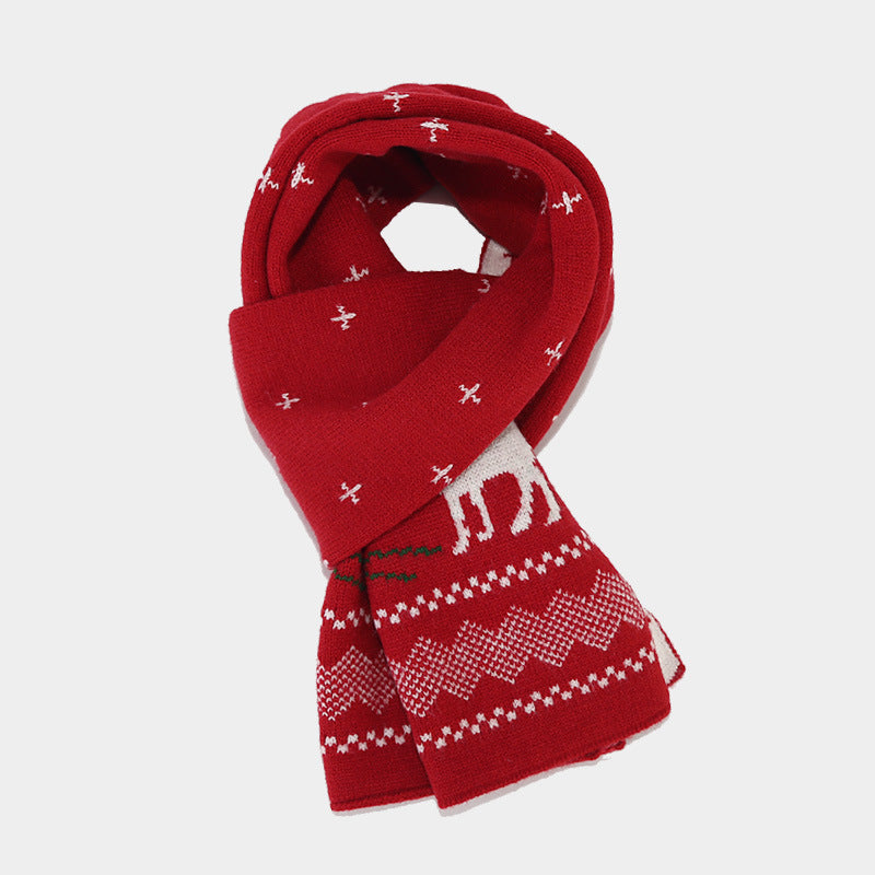 EB | Weihnachtsrentiermuster Muster Mütze Schal Handschuhe Set (6 Farben)