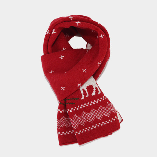 EB | Weihnachtsrentiermuster Muster Mütze Schal Handschuhe Set (6 Farben)