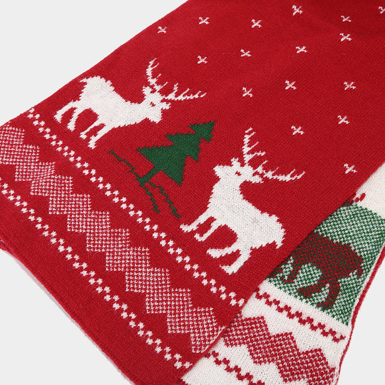 EB | Weihnachtsrentiermuster Muster Mütze Schal Handschuhe Set (6 Farben)