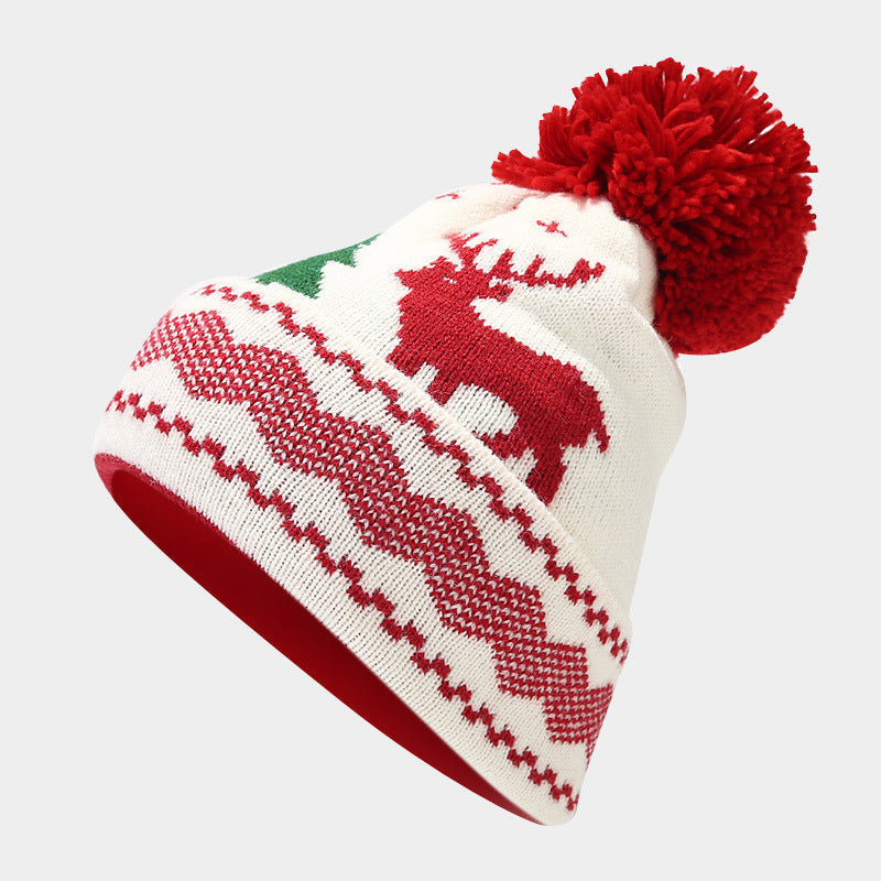 EB | Weihnachtsrentiermuster Muster Mütze Schal Handschuhe Set (6 Farben)