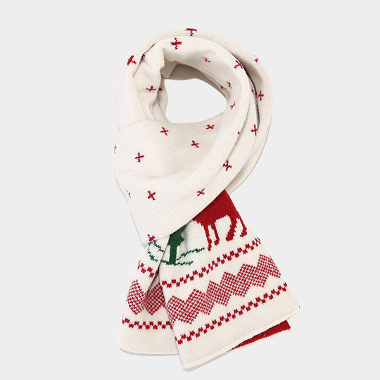EB | Weihnachtsrentiermuster Muster Mütze Schal Handschuhe Set (6 Farben)