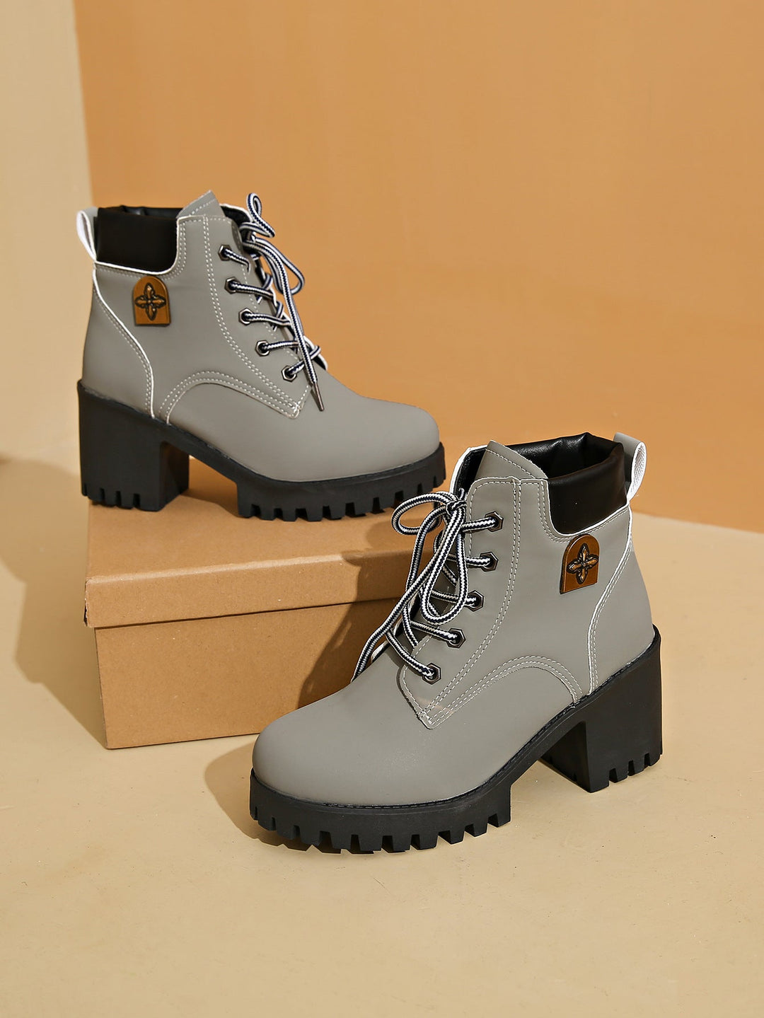Retro-Damen-Stiefeletten EB EB