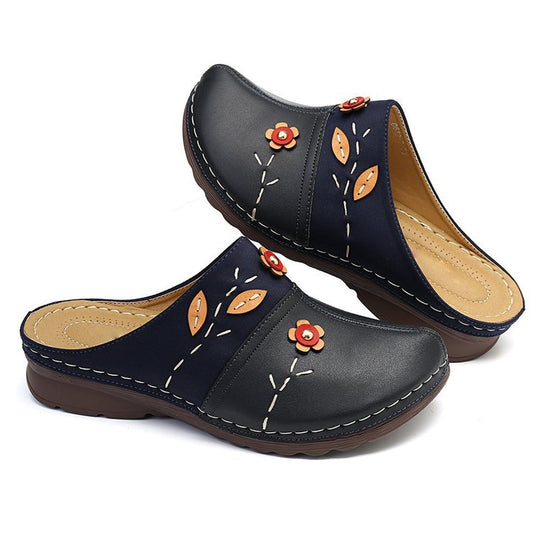 Damen Clogs mit floralem Design und angenehmem Fußbett EB