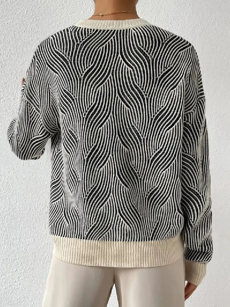 EB | Entspannter Pullover mit abstraktem Muster