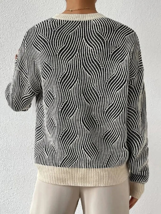 EB | Entspannter Pullover mit abstraktem Muster
