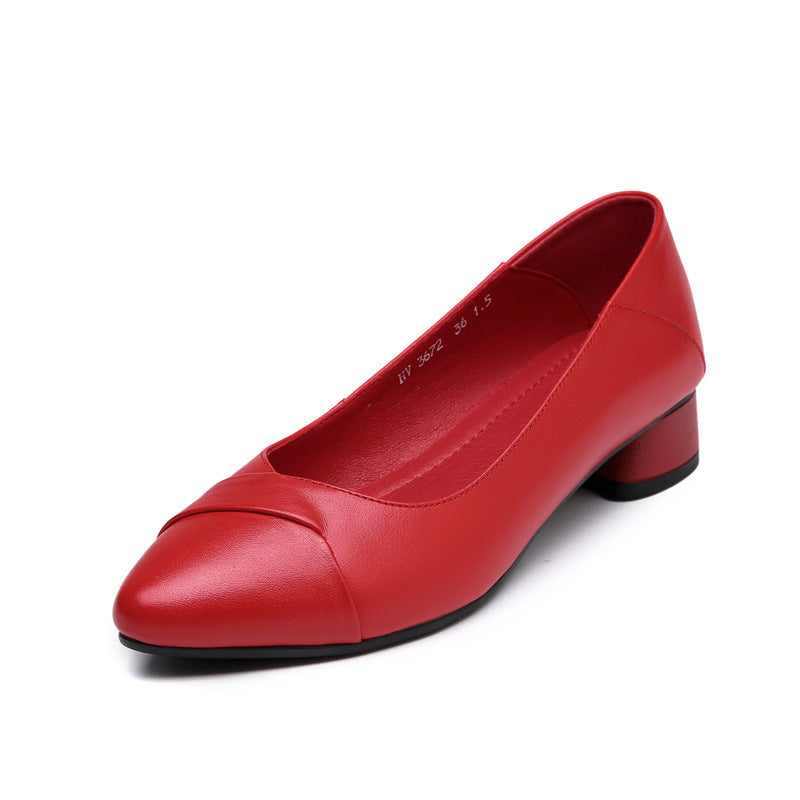 Damen elegante Ballerinas mit komfortabler Absatzhöhe und modischem Knickdesign EB