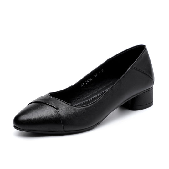 Damen elegante Ballerinas mit komfortabler Absatzhöhe und modischem Knickdesign EB